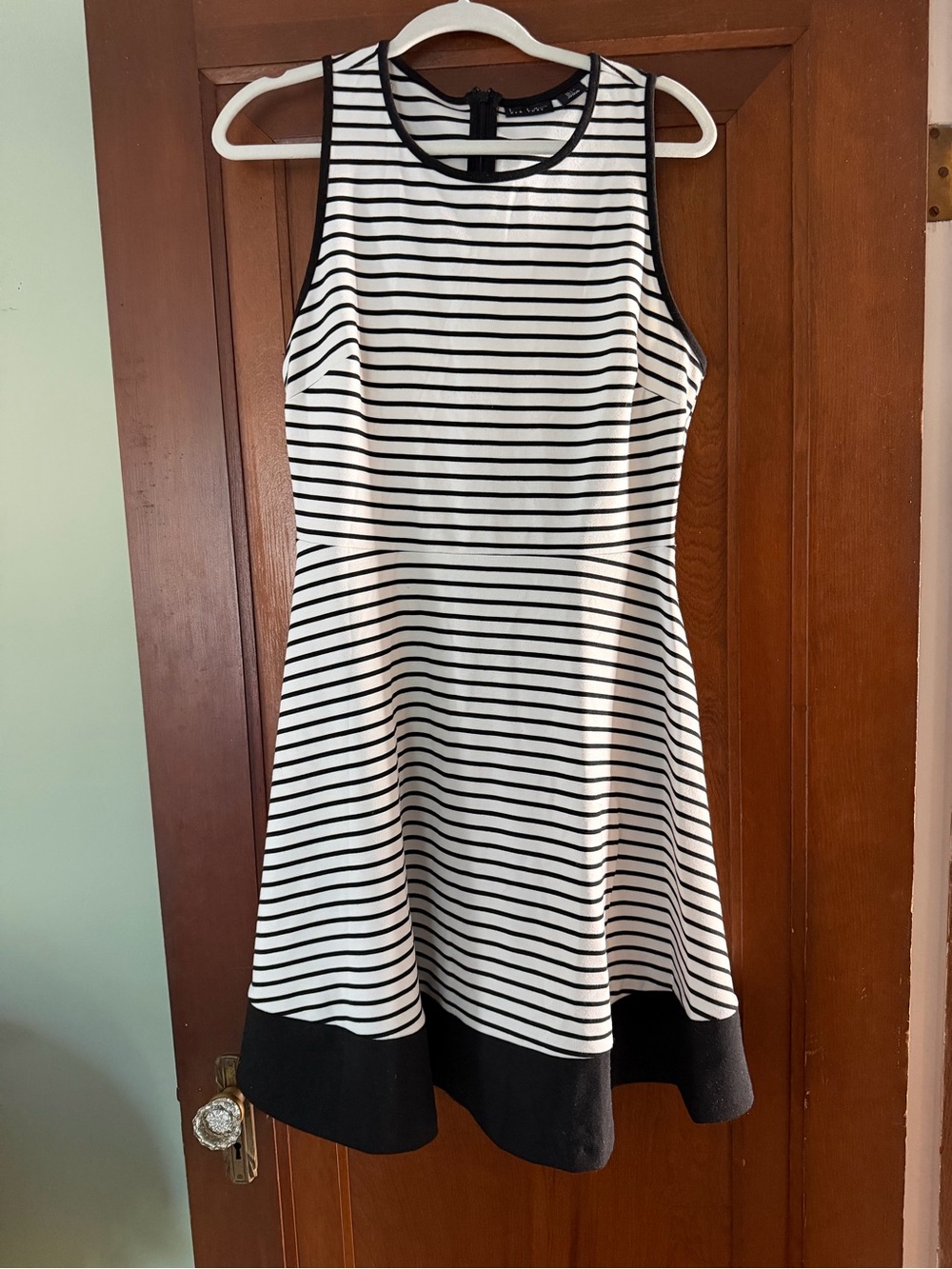 Nicole Miller Black and White Striped Dress